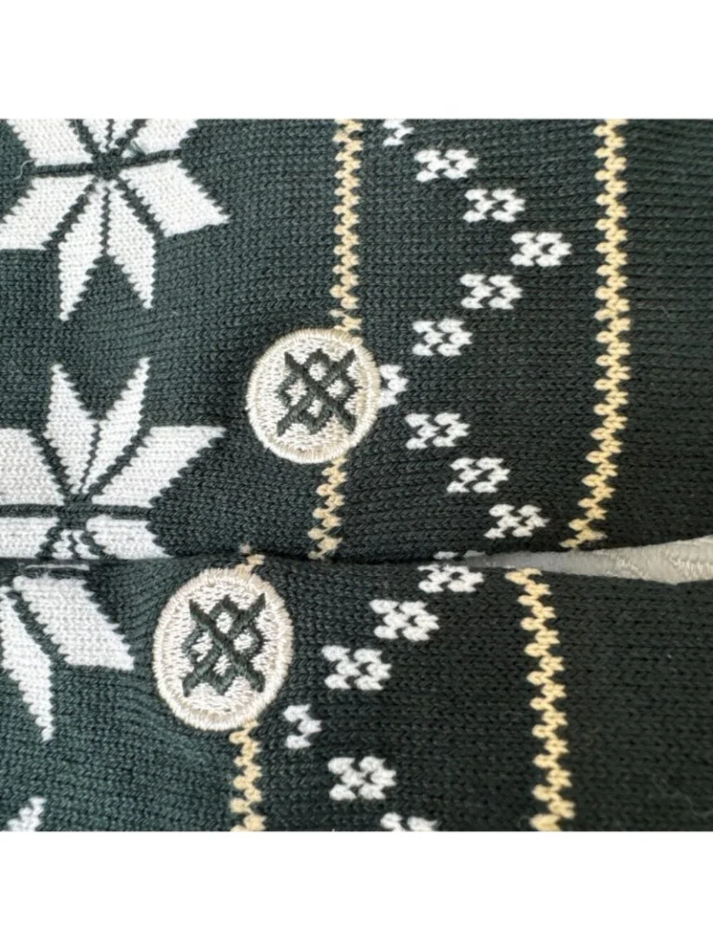 Stance Men's Large L. Green White Crew Socks SKI Christmas Holiday Novelty NEW